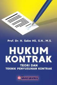 Hukum Kontrak: teori dan teknik penyusunan kontrak