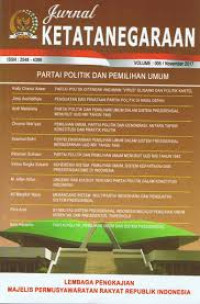 Jurnal Ketatanegaraan: Partai Politik Dan Pemilihan Umum