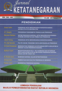 JURNAL KETATANEGARAAN:Pendidikan