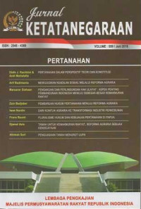 JURNAL KETATANEGARAAN: Pertanahan