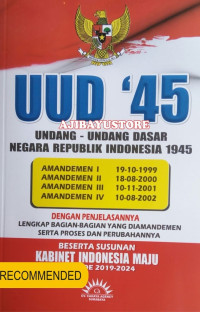 UUD '45 Undang-Undang Dasar Negara Republik Indonesia 1945