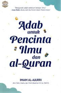 Adab untuk Pencinta Ilmu dan al-Qur'an