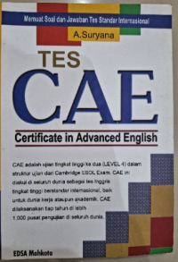 CAE : Certificate Advanced English