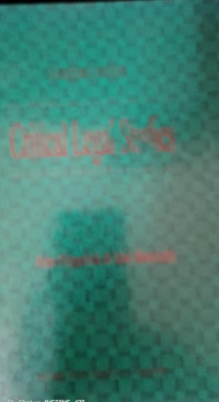 Image of Critical legal studies / Editor, Peter Fitzpatrick, Alan Hunt