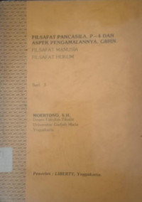 Image of Filsafat Pancasila, P-4 dan Aspek Pengamalannya, GBHN