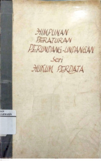 Image of Himpunan Peraturan Perundang-Undangan Seri Hukum Perdata