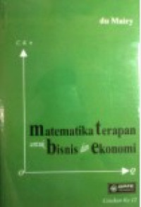 Image of Matematika terapan untuk bisnis dan ekonomi