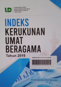 Indeks Kerukunan Umat Beragama Tahun 2019