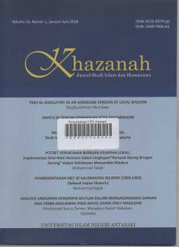 Khazanah Jurnal Studi Islam dan Humaniora Volume 16, No 1, Januari-Juni 2018